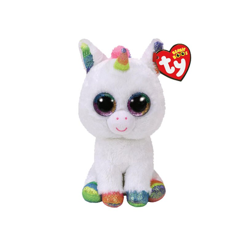 Đồ chơi nhồi bông Ty Mắt To 15Cm Hình Kỳ Lân Chim Cánh Cụt / Cáo / Mèo / Dê / Báo Làm Quà Sinh Nhật