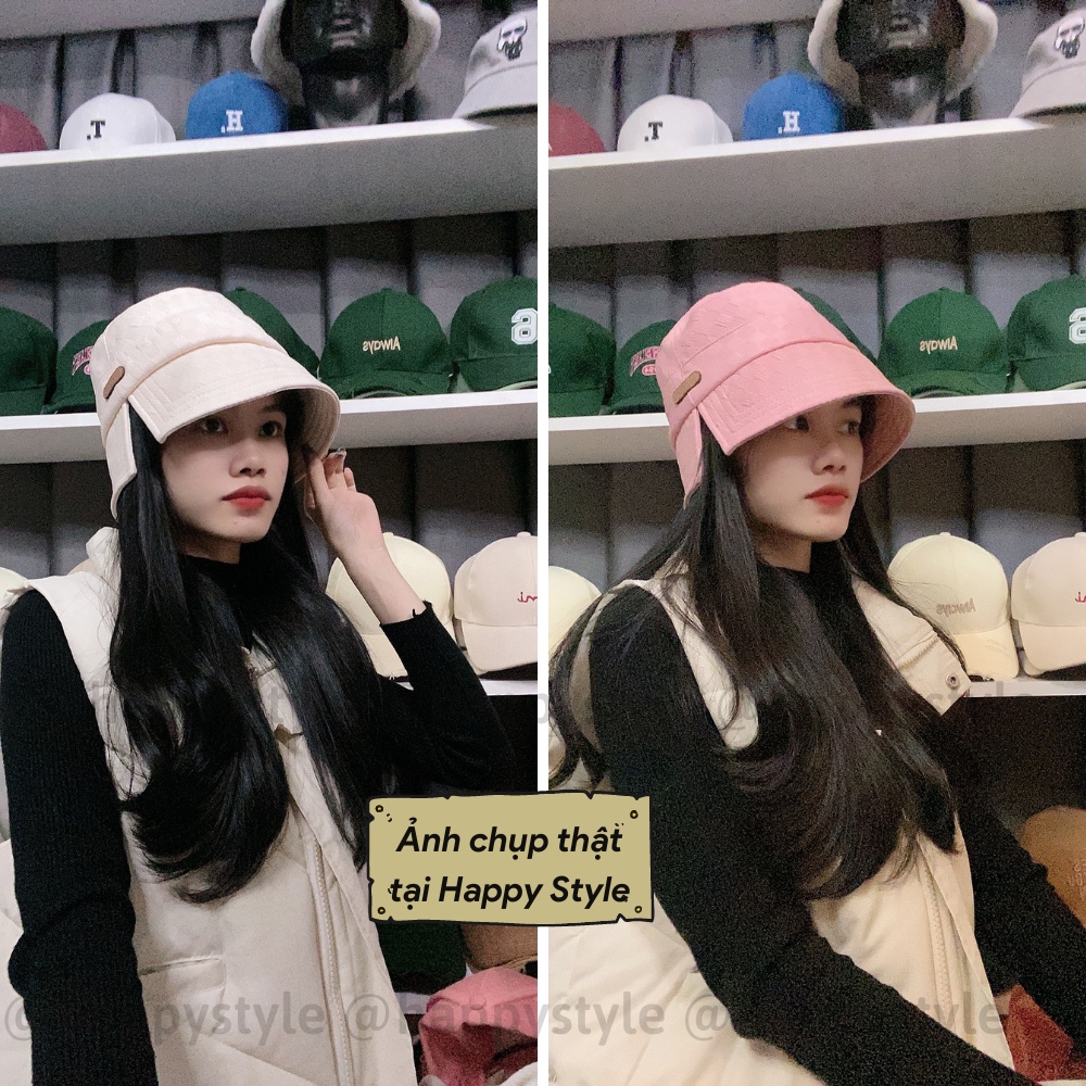 Mũ BUCKET vành cụp ❤️ Nón tai bèo xẻ thêu tem Kaxbdhat chất nhung xốp Quảng Châu form unisex nam nữ N99 - Happy Style