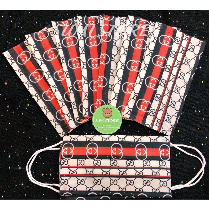 Khẩu trang vip người lớn in hoạ tiết Mashi Maro