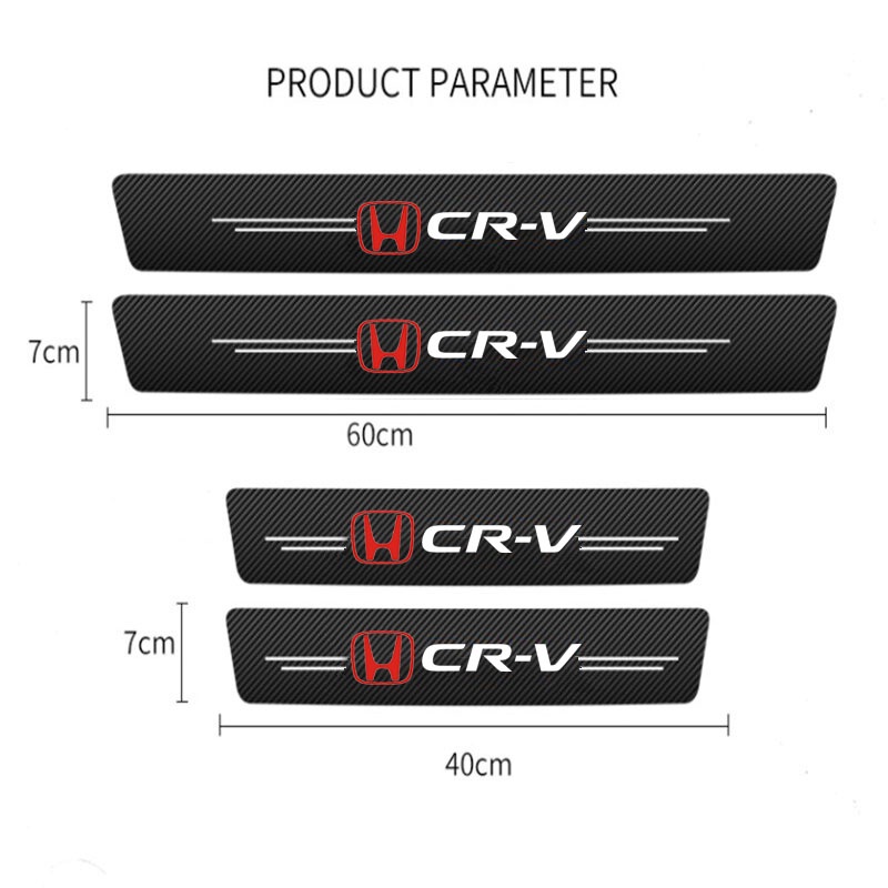 Sticker Sợi Carbon Dán Bảo Vệ Cửa Xe Hơi Honda CRV CR-V G3 G4 G4.5 G5 G5.5 2022 Mugen Typre R S