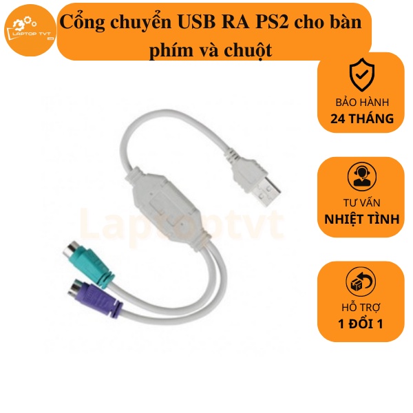Cổng chuyển USB RA PS2 cho bàn phím và chuột LAPTOPTVT