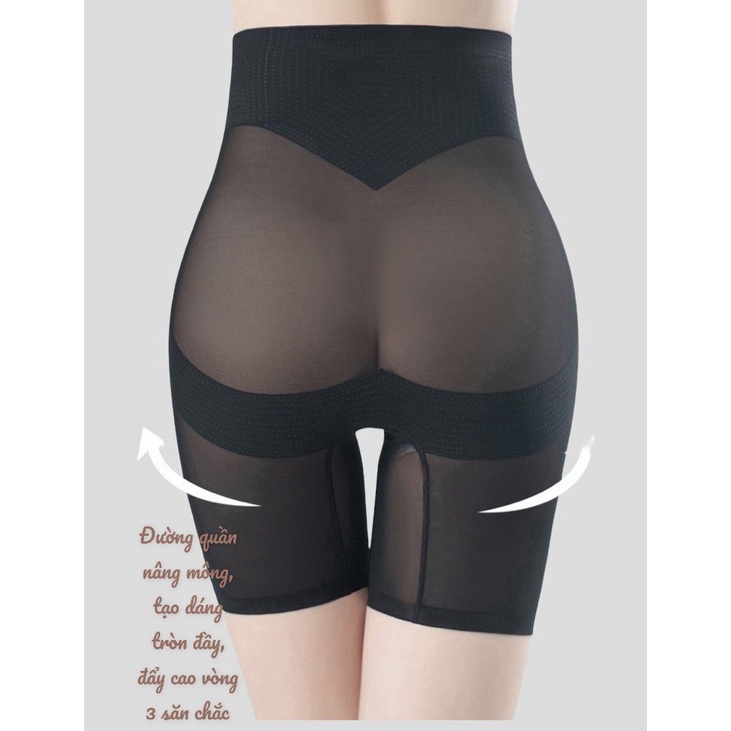 Quần định hình điêu khắc body gen mỡ bụng làm eo thon quần nâng mông, gọn đùi chống cuộn thoáng khí không đường viền