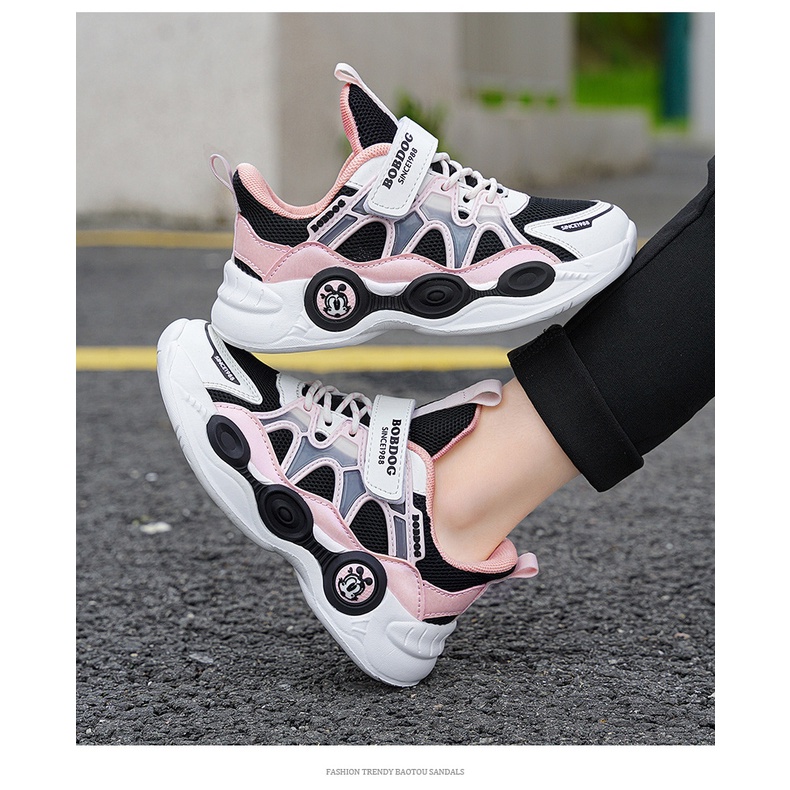 Giày thể thao chính hãng Bobdog họa tiết khỏe khoắn cho bé trai bé gái từ 5 tuổi đến 13 tuổi (028) Richkidsstore2021