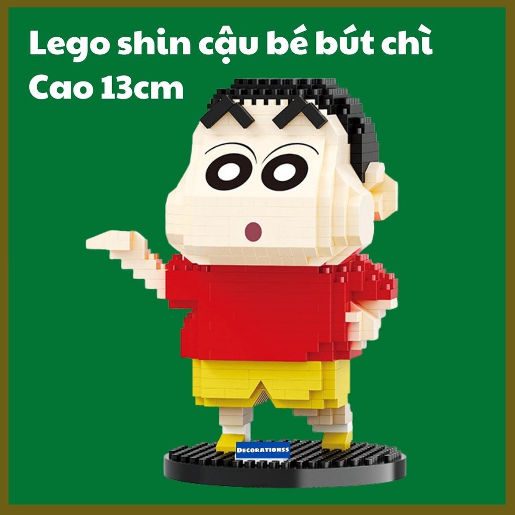Lego Shin cậu bé bút chì 3D, Bộ lắp ghép mô hình trang trí bàn làm việc, quà tặng sinh nhật INHOME