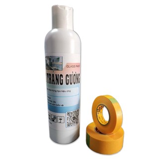 Combo sơn tráng gương trên kính chai nhỏ 170ml
