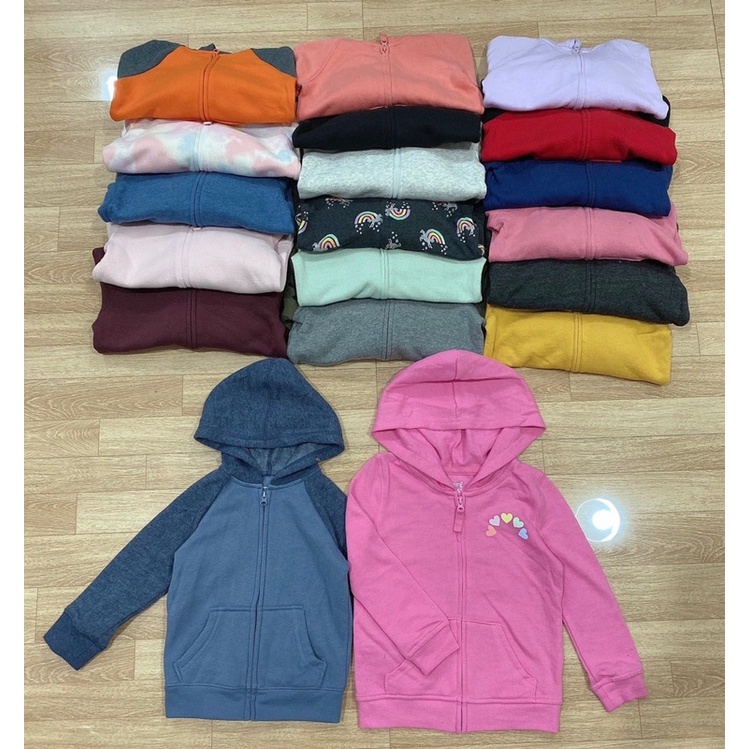 Áo khoác nỉ mỏng xuất dư xịn cho bé gái 1-5t