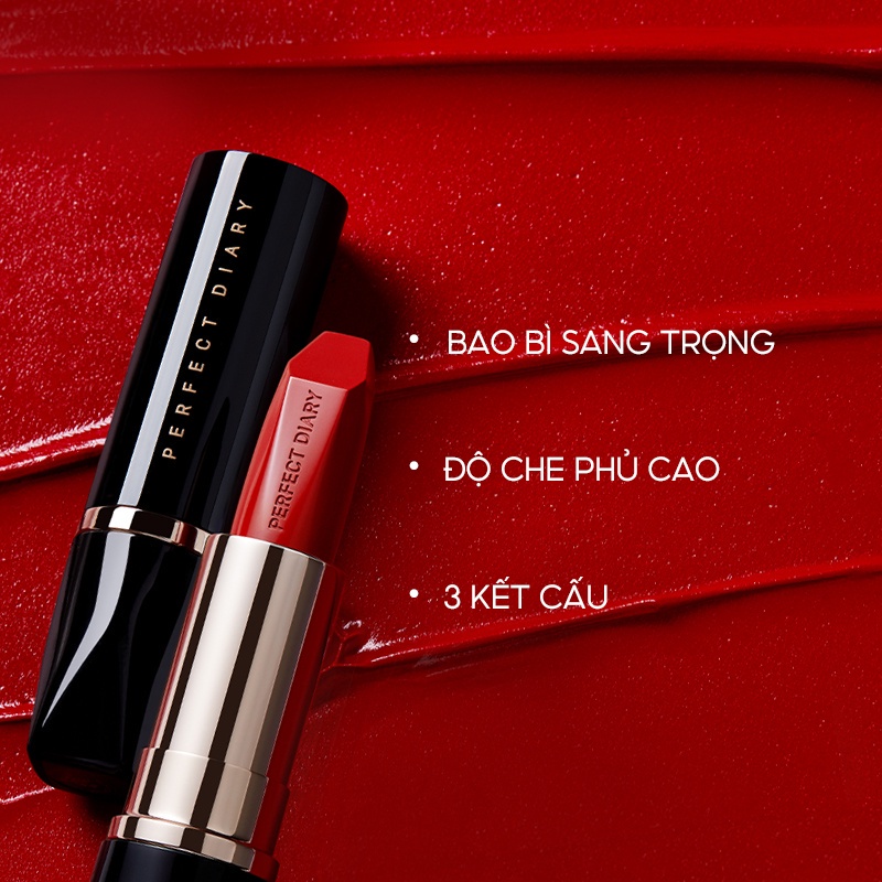 Son Lì PERFECT DIARY Ánh Satin Son Môi Mềm Mịn Màu 207 Twilight 3 gam