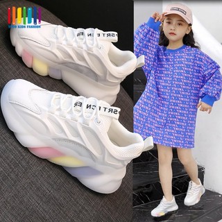 Giày trắng cho bé gái giày thể thao trẻ em giày trẻ em bé trai giày thể thao đế mềm