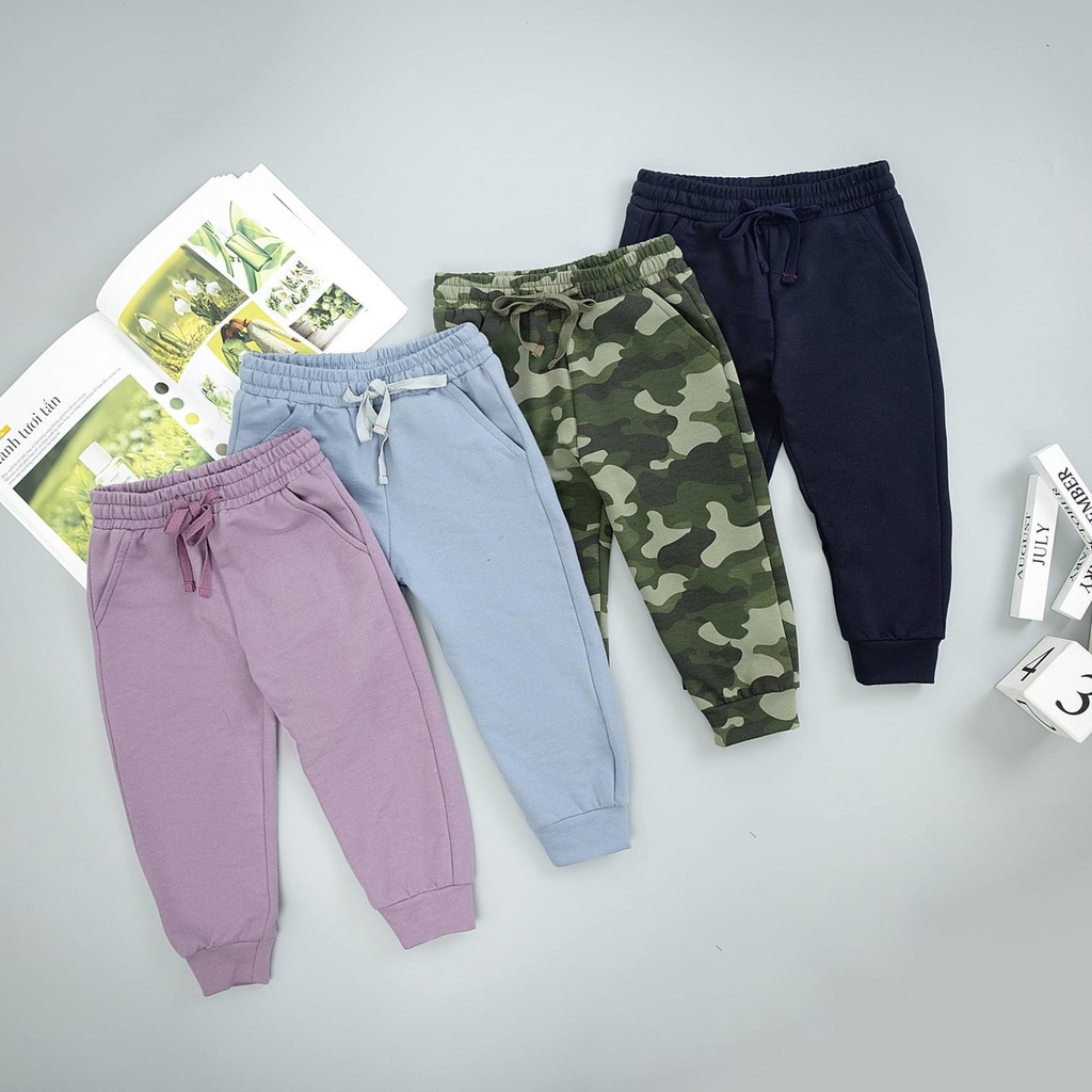 Quần nỉ jogger BÉ TRAI-BÉ GÁI CUPPY CAKE size đại 2Y ĐẾN 11y chất nỉ cotton co giãn thoải mái