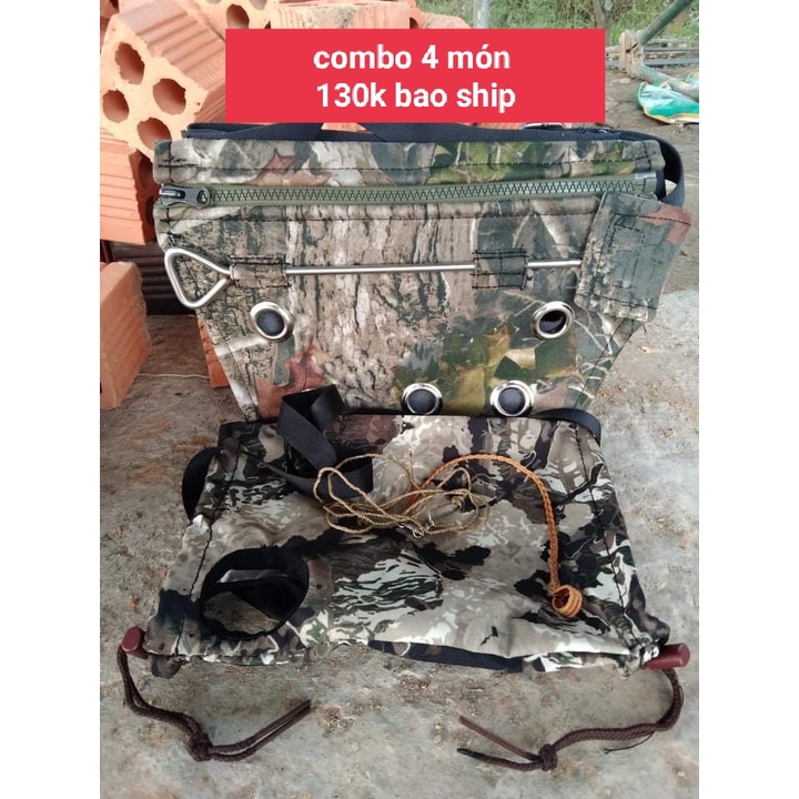 1 TÚI GÀ MỒI, 1 TÚI BỔI, 1 XÍCH, 1 CỌC - COMBO TÚI ĐỰNG GÀ RỪNG GIẢM GIÁ CỰC SỐC-GIÒ BẪY GÀ