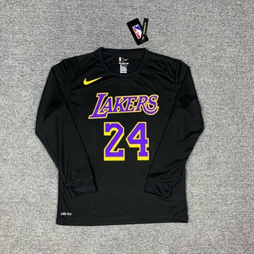 Áo Thun Bóng Rổ Tay Dài In Hình Lakers James Kobe Davis Chất Liệu Khô Thoáng Nhanh Thời Trang Cao Cấp