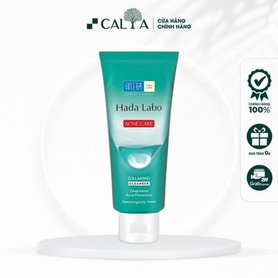 Sữa Rửa Mặt Hada Labo Màu Xanh Lá Cho Da Mụn, Giúp Da Trắng Mịn - Hada Labo Acne Care Cleanser 80g