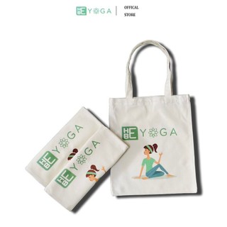 Túi tote vải đeo vai chất liệu canvas cao cấp in họa tiết hebeyoga