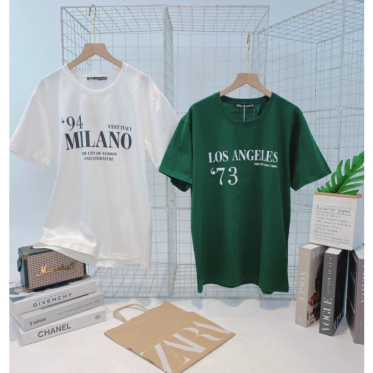 Áo Zara thun cotton phông chữ basic thời trang nữ đơn giản lịch sự kín đáo sang trọng cực chất đi làm đi chơi dạo phố