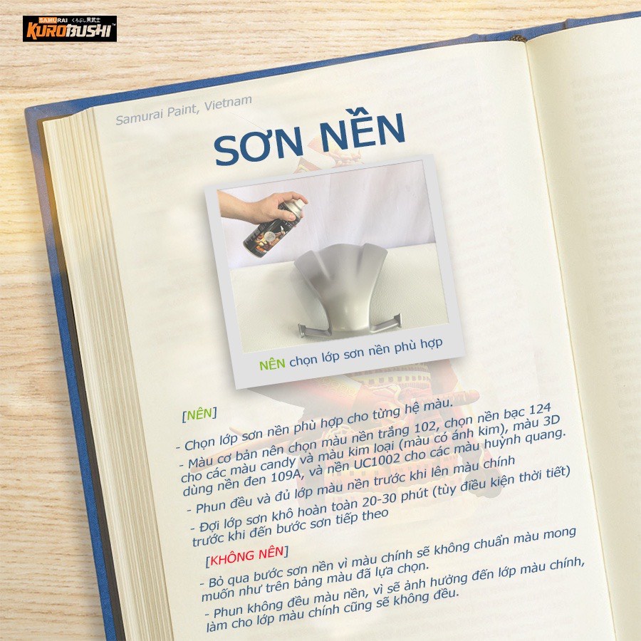 Sơn xịt Samurai đủ loại màu Sơn lót, sơn bóng, sơn chịu nhiệt, sơn pô, sơn chống cháy, sơn xịt xe máy cao cấp