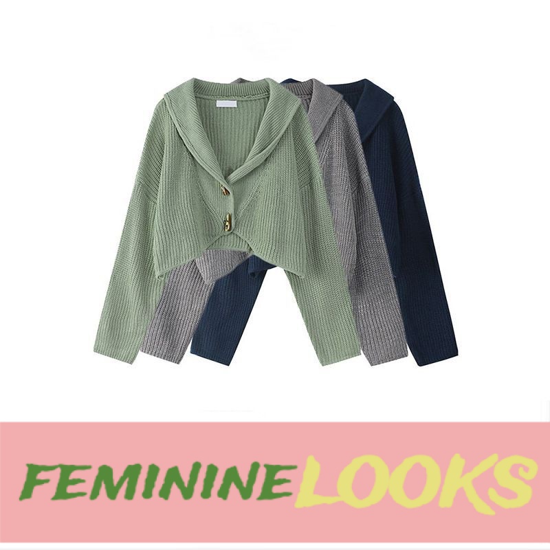 Áo Khoác Cardigan Dệt Kim Dáng Rộng Thời Trang Xuân Thu 2022 Dành Cho Nữ