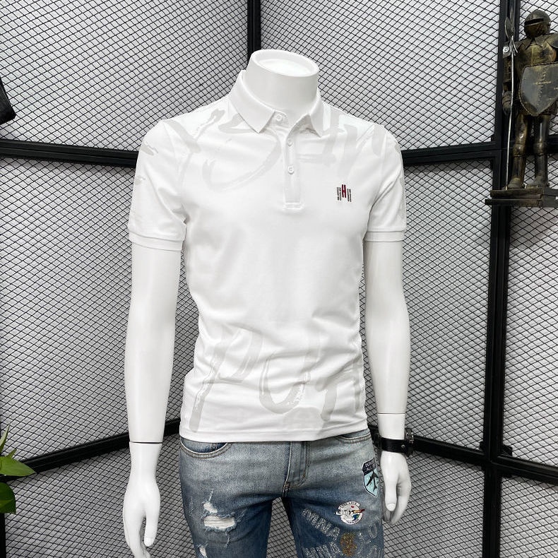 Áo Thun Polo Tay Ngắn In Chữ Thời Trang Mùa Hè Dành Cho Nam