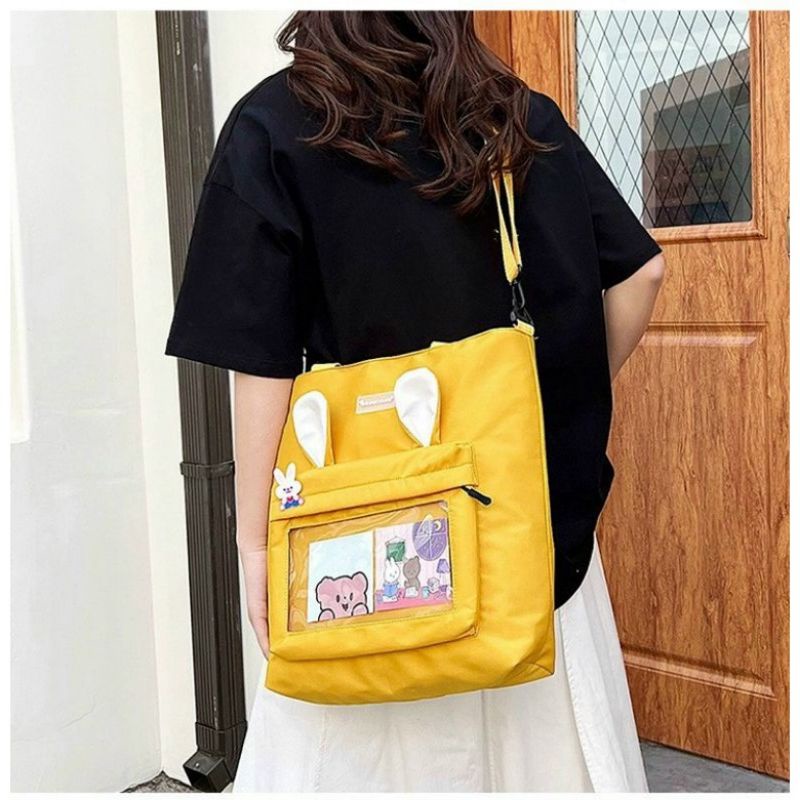 Túi tote vải bố - túi đeo chéo, đeo vai phong cách Hàn Quốc