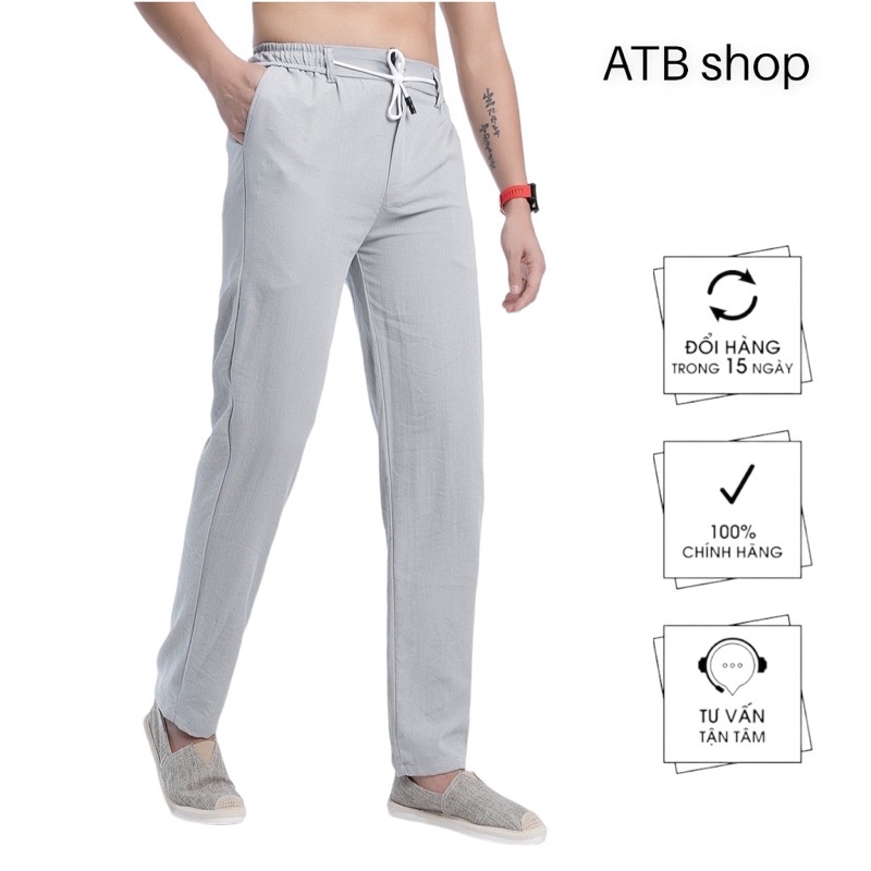 Quần Đũi Dài Nam Khuy Cài Ống Suông Cao Cấp, Cạp Chun ,Khuy Cài Chất Mát Mạc Hè 2020 ATB Shop