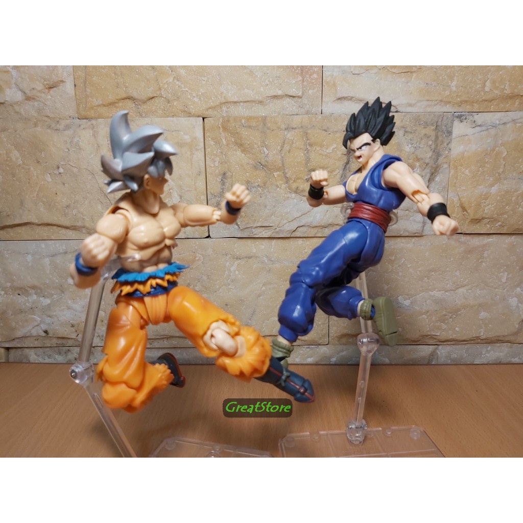 Mô hình Dragonball Ultimate Son Gohan super hero và Son Goku Ultra Instinct Figma cử động được 1/12 scale 15 cm