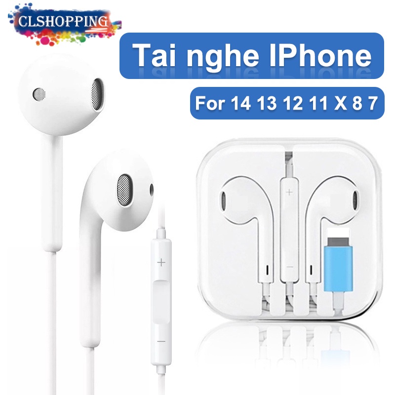 Tai Nghe Nhét Tai Có Dây Tích Hợp Mic & Jack Cắm Đèn Tương Thích Với Điện Thoại 13 / 12 Pro / Se / 11 Pro / X / 8 / 7 Plus