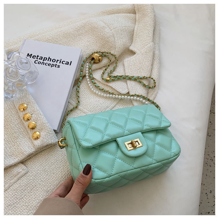 Ielgy Túi Đeo Vai Nhỏ Phong Cách Phương Tây Có Thể Điều Chỉnh Phối Dây Xích Thời Trang Mới