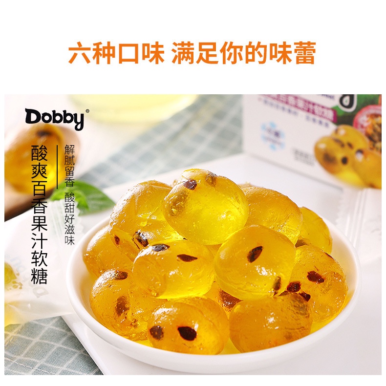 [ Thơm Mềm ngon ] Combo 1000g Kẹo dẻo hoa quả Dobby Nhập khẩu Đài Loan món ăn vặt ngon đã nghiền