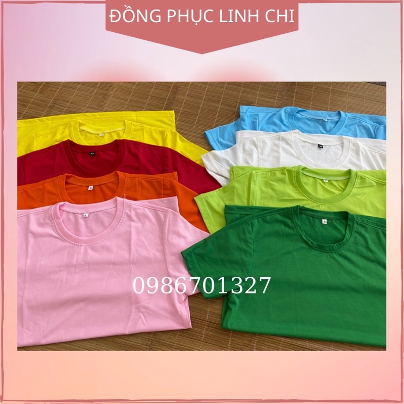 Áo thun trẻ em nhiều màu, áo nhóm lớp nhận in theo yêu cầu tặng kèm tất
