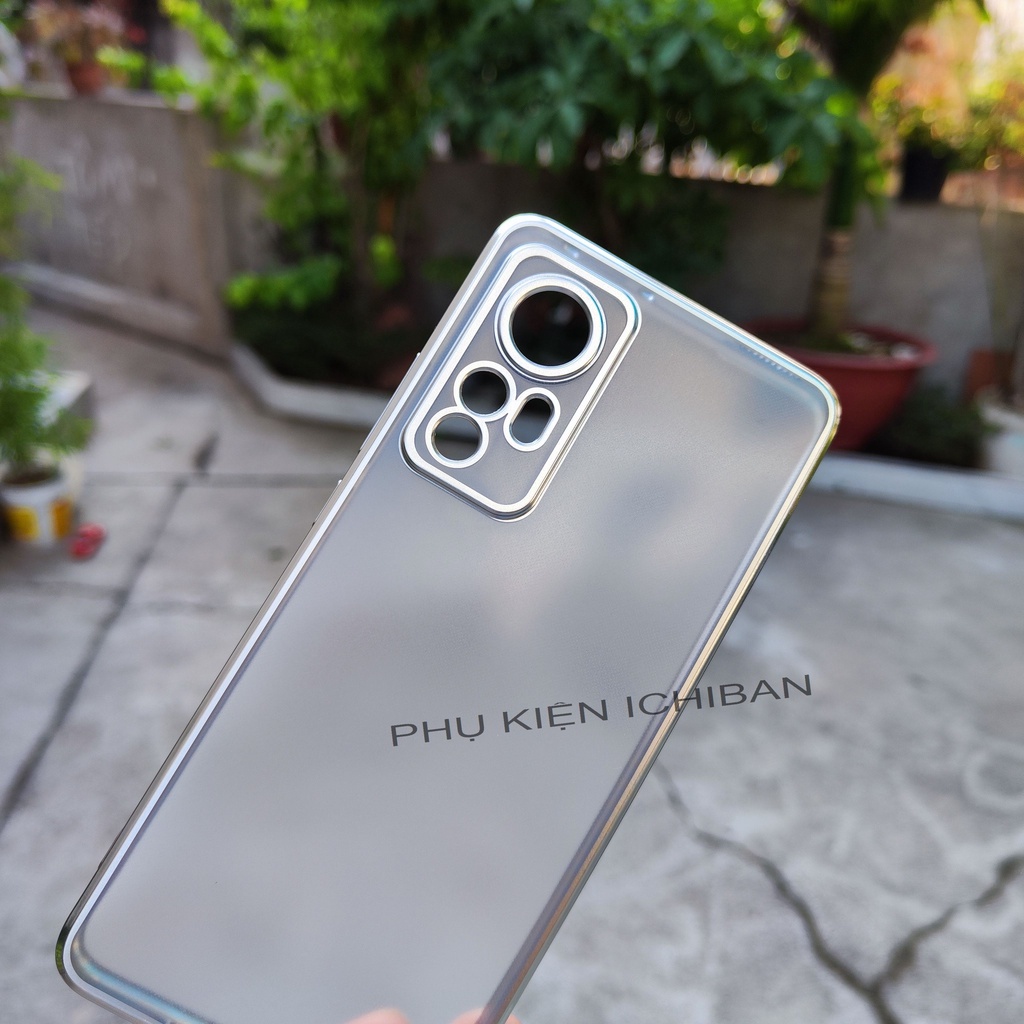 Ôp lưng Mạ Điện Xiaomi 12/ 12X/ 12S, Xiaomi 12 Pro/ 12S Pro Viền Màu Dẻo, Lưng Mờ Không Bám Vân Tay, Bảo Vệ Camera