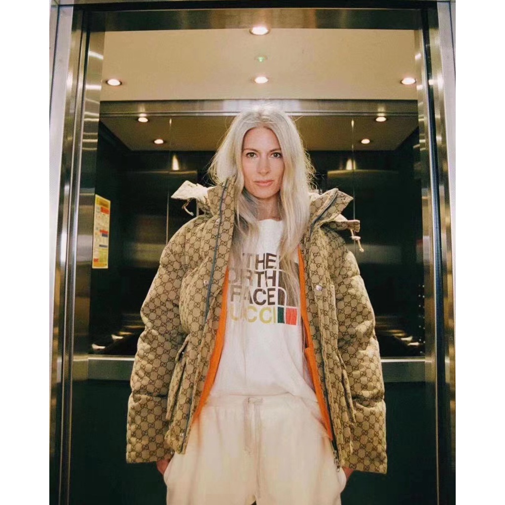 The North Face Gucci đã sẵn sàng tàu! Áo Khoác cotton Giữ Ấm Thời Trang Mùa Đông Mới