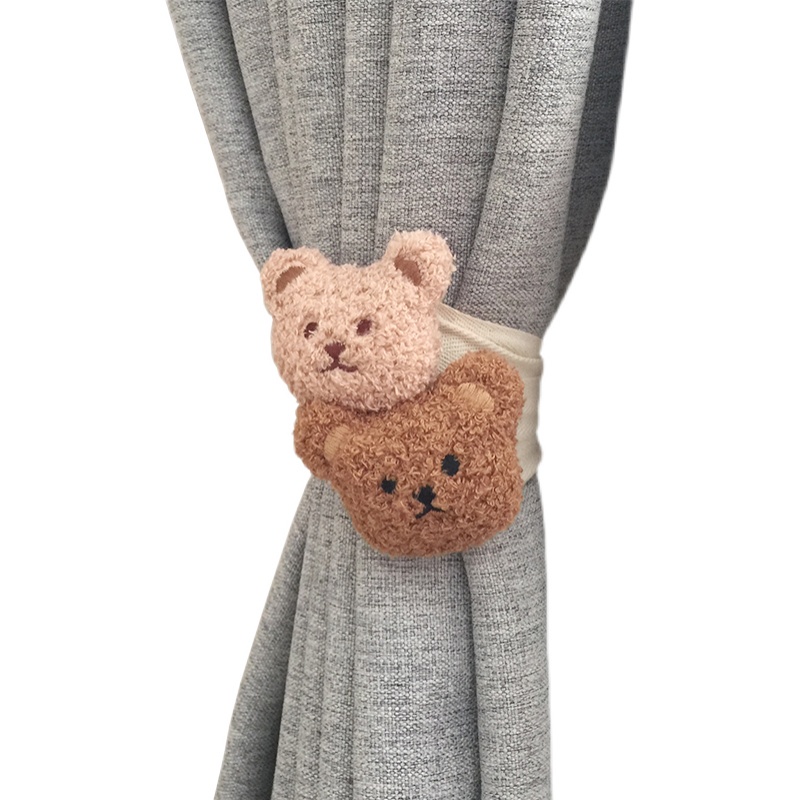 Dây Cột Rèm Cửa Hình Gấu Hoạt Hình Ba Chiều Phong Cách Bắc Âu Dành Cho Trẻ Em