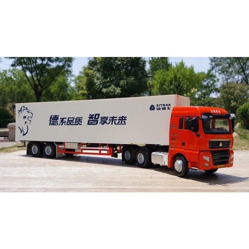 Xe Mô Hình Container sinotruk MAN hợp Kim 1:36