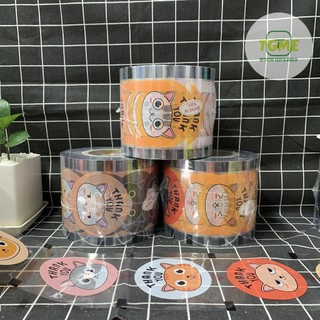 [MÀNG ÉP LY]-Màng Dập Cốc Trà Sữa-Mẫu 328 Mèo Thanks You dập được hơn 2200 cốc