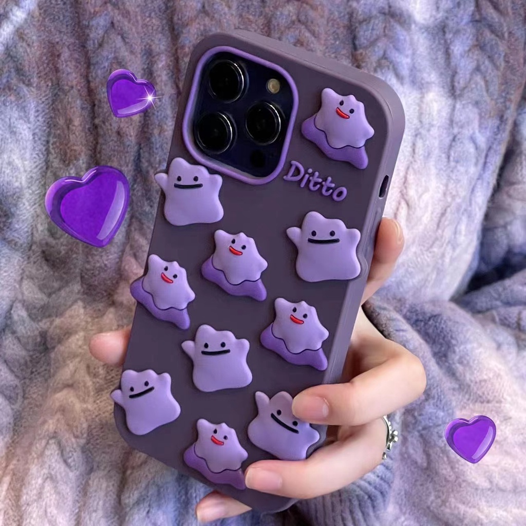 Ốp Điện Thoại Dẻo Họa Tiết Hoạt Hình Màu Tím Kèm Vòng Đeo Tay Chống Rơi Cho iPhone 14 13 12PRO MAX 11pro MAX XS MAX