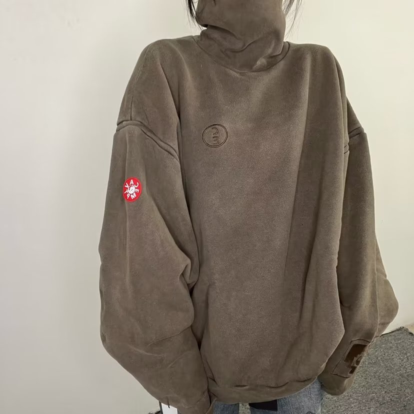 Áo sweater Dáng Rộng Cổ Cao Thời Trang Thu Đông Mới 2021 Dành Cho Nam