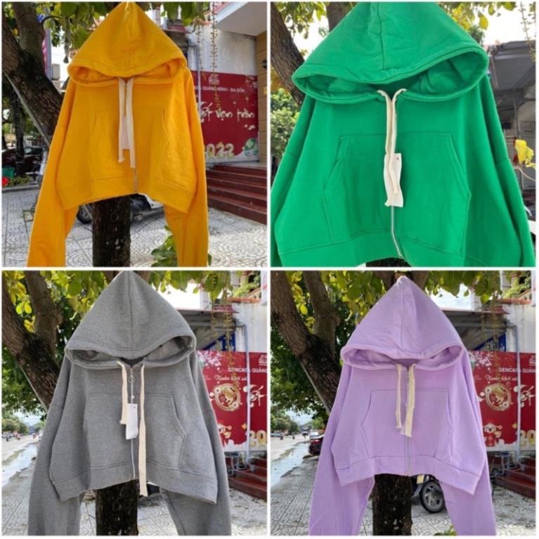 [Big sale] Áo Khoác Hoodie Croptop Nữ Dáng Ngắn Chất Nỉ Ngoại Tay Bồng, Ảnh Thật❤️Áo Crt Lửng Có Mũ Chất Nỉ Bông Dày Mịn | BigBuy360 - bigbuy360.vn