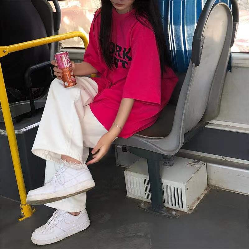 NRVP Áo Thun Unisex Mùa Hè Dáng Suông Tay Cộc Phong Cách Hàn Quốc Cho Nam Nữ