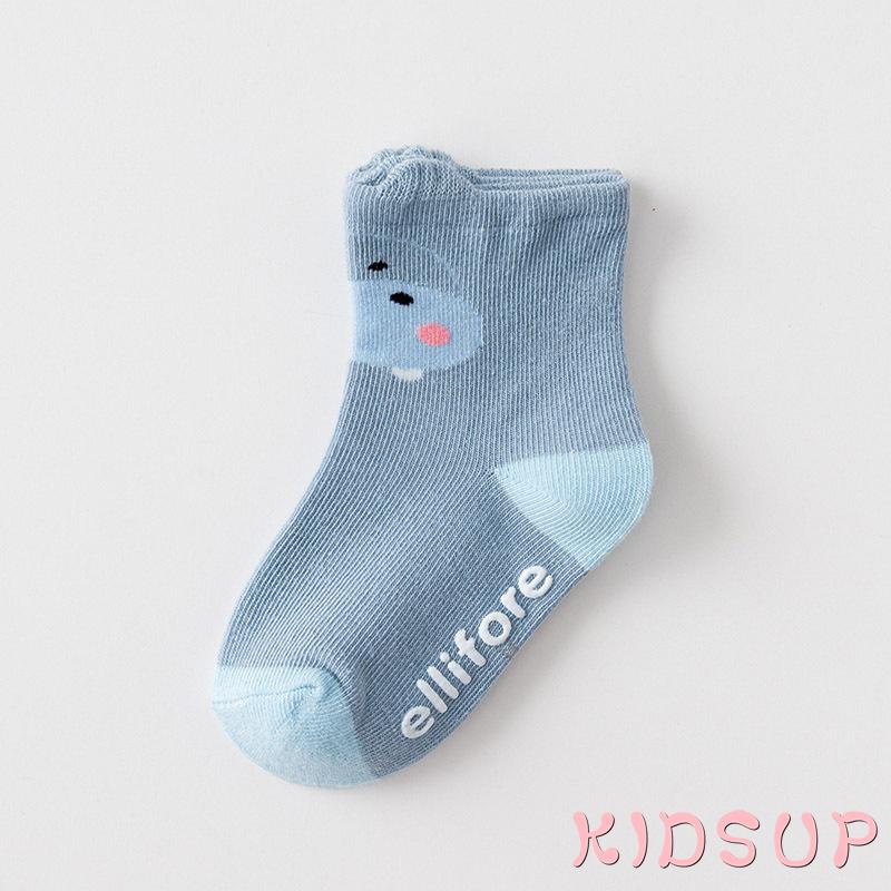 1 Đôi Tất Cotton Dài Chống Trượt In Họa Tiết Hoạt Hình Cho Bé