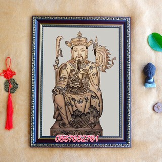 Tranh Quan Lớn Đệ Ngũ Tuần Tranh dạng cổ Mẫu gồm khung 38x50cm y ảnh