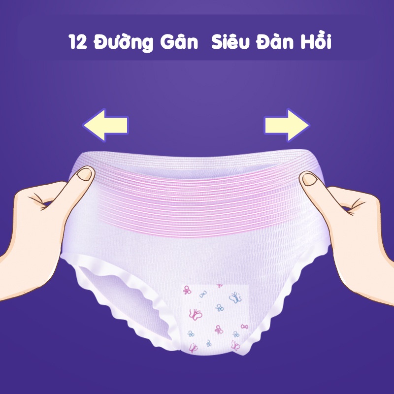 Băng vệ sinh dạng quần AKI gói 2 cái đủ size M, L, XL - Dùng 1 lần, mềm mại, thấm hút, thoải mái và tiện lợi