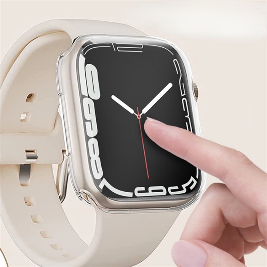 Ốp Bảo Vệ Màn Hình Đồng Hồ Thông Minh 360 Độ Bằng TPU Mềm Trong Suốt Cho IWatch SE 7 6 5 4 3 2 1 SE 7 6 5 4 3 2 1