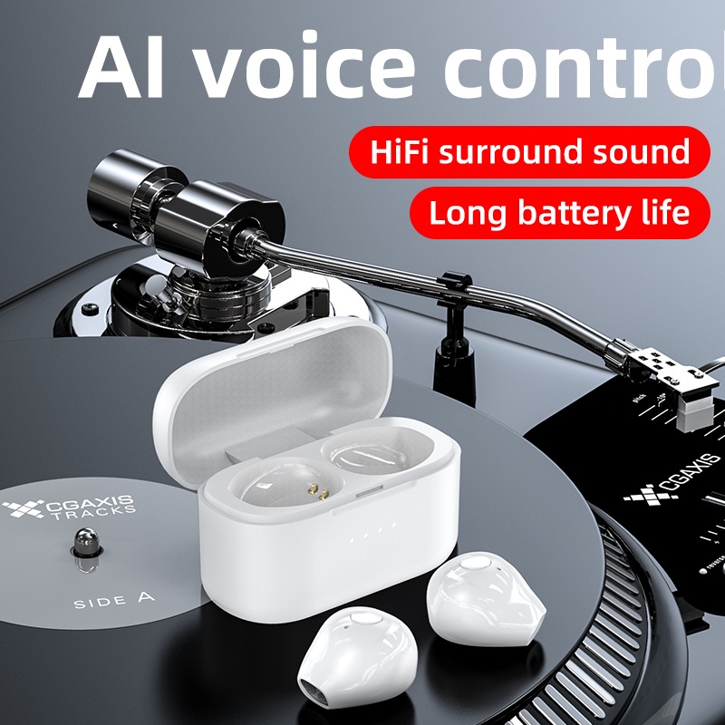 Tai nghe nhét tai Tws không có độ trễ, tai nghe thể thao, tai nghe Bluetooth, chức năng điều khiển cuộc gọi, tai nghe Bluetooth, tai nghe Bluetooth, tai nghe không dây mini vô hình, hai tai Tenky,