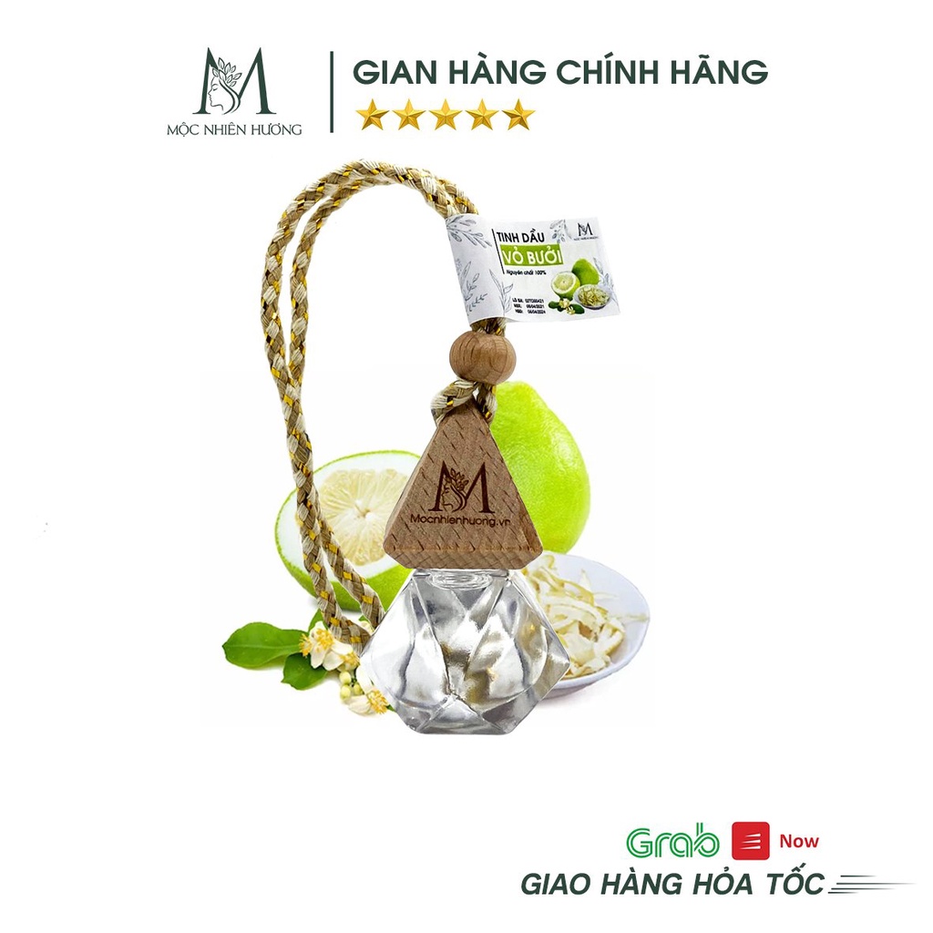 Tinh dầu treo xe ô tô nguyên chất 100% Mộc Nhiên Hương giúp thơm xe, khử mùi, chống say xe, thay thế nước hoa hiệu quả