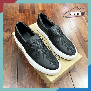 Giày lười da, giày slipon nam, MAR CE LO BURLON. Lót da thoáng êm mềm, đế cao su khâu bền chắc. [Bảo Hành Da]