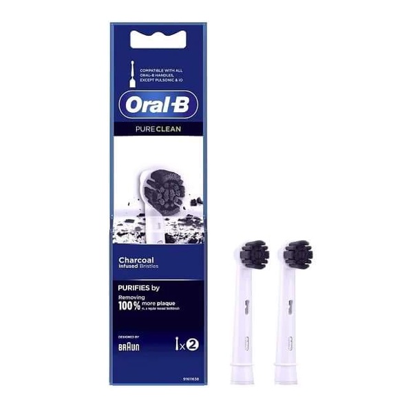 Đầu Bàn Chải Điện Oral-B Braun Charcoal Carbon Than Hoạt Tính - Tinh Chất Than Đen Làm Trắng Răng Tự Nhiên