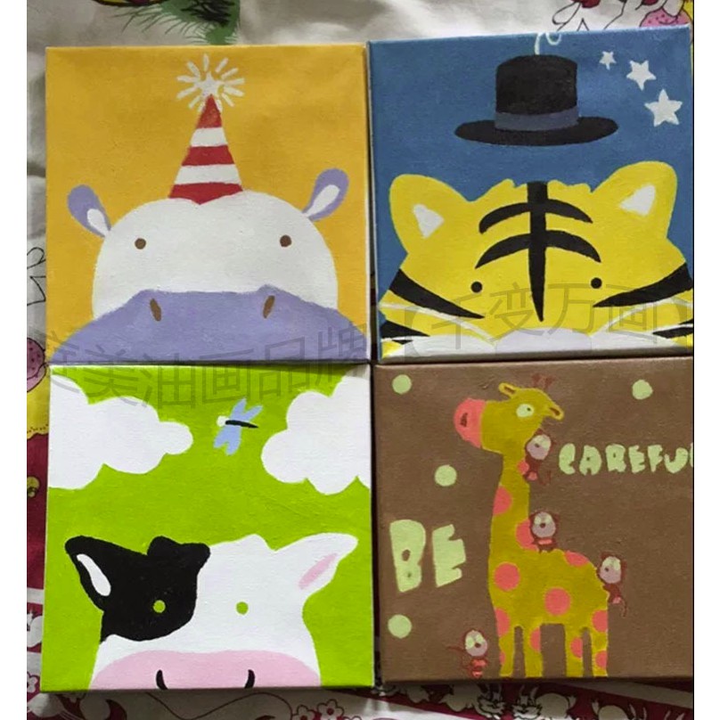 Tranh Sơn Dầu 20 * 20cm Hình Cô Gái