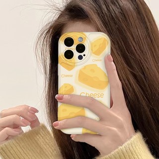 Ốp Điện Thoại Mềm Bo Viền Hình Phô Mai Màu Vàng IPhone XR XS Max 7 8 Plus XR XS Max 11 12 13 14 Pro Max 14 Plus 7 + 8 +