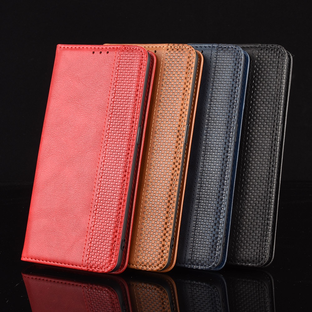 Ốp Điện Thoại Da Gập Nam Châm Họa Tiết Retro Dành Cho Asus Zenfone 7 9 8 FLIP ROG Phone 5 6 3 Strix