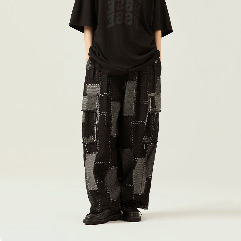 Quần Jean Dáng Rộng Thiết Kế Mới Thời Trang Mùa Thu Theo Phong Cách Nhật Bản Cho Cả Nam Và Nữ