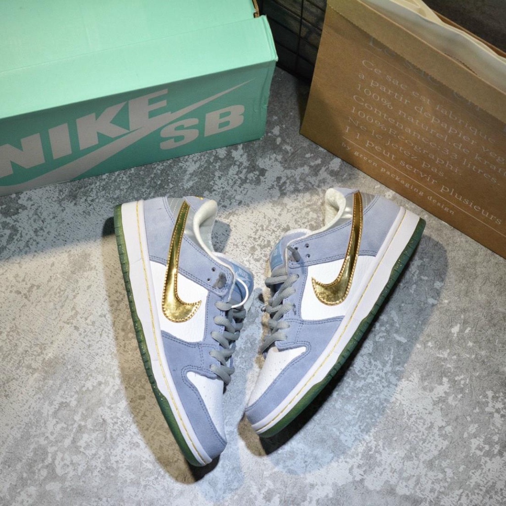Freeship - Giày Thể Thao nam nữ SB Bông tuyết dunk low sean cliver vàng SB bông tuyết.